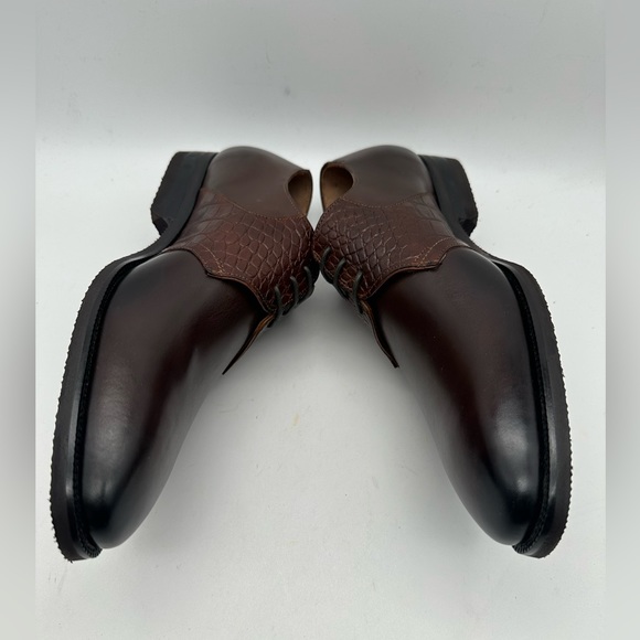 DAPPER SHOES CO. Handcrafted Genuine Leather Men's Wingtip Brogue Oxfords Sz 9 - Picture 7 of 9